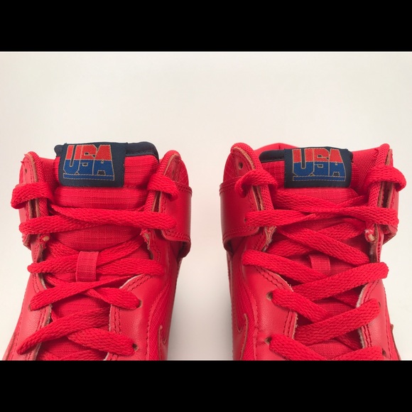 SOLD Nike Dunk High USA Olympic University Red - Picture 7 of 11